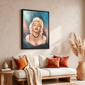 Cuadro de Marilyn Monroe en tonos pastel impreso